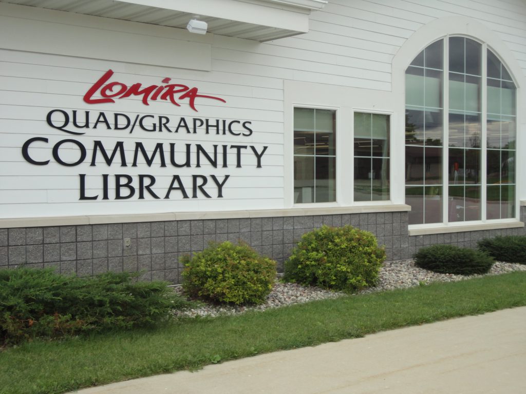 Exterior view of the Lomira Quad/Graphics Community Library.